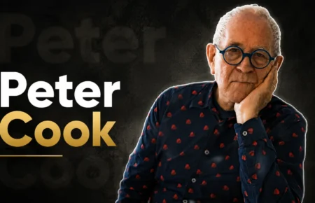 Peter Cook in a premium magazine-style portrait for a net worth article.