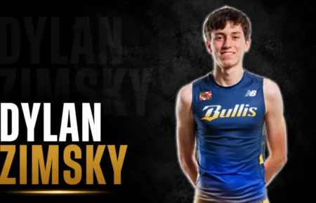 Dylan Zimsky, a top-10 NCAA diving recruit, during an athletic competition.