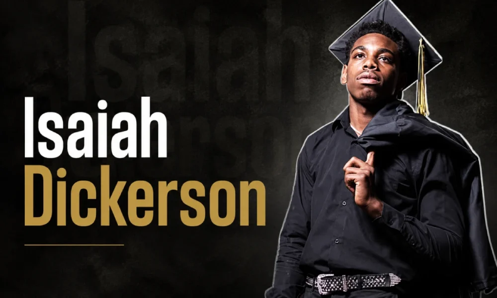 Isaiah Dickerson in graduation attire, highlighting his background and why people search for him.