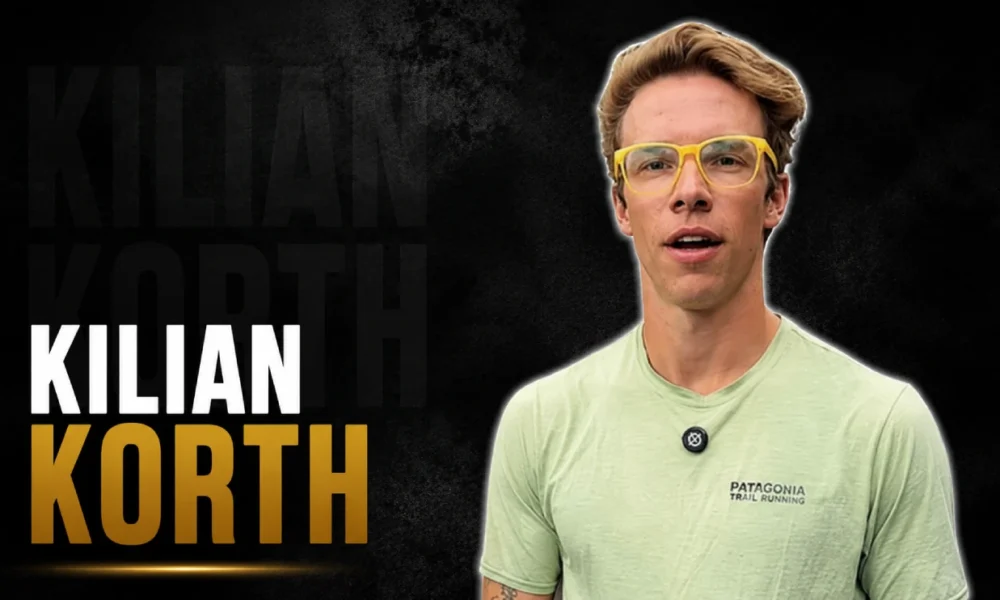 Kilian Korth during an ultrarunning event on his journey to the Triple Crown record.