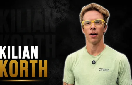 Kilian Korth during an ultrarunning event on his journey to the Triple Crown record.