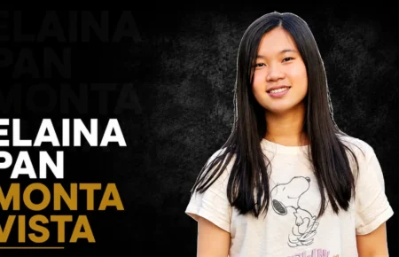 Elaina Pan wearing a white Snoopy T-shirt