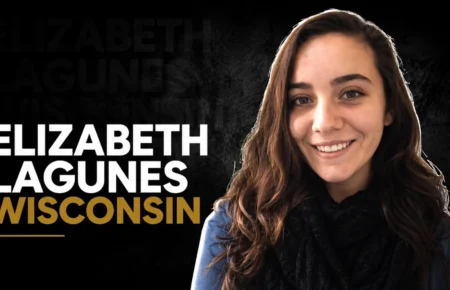 Elizabeth Lagunes smiling with long dark hair