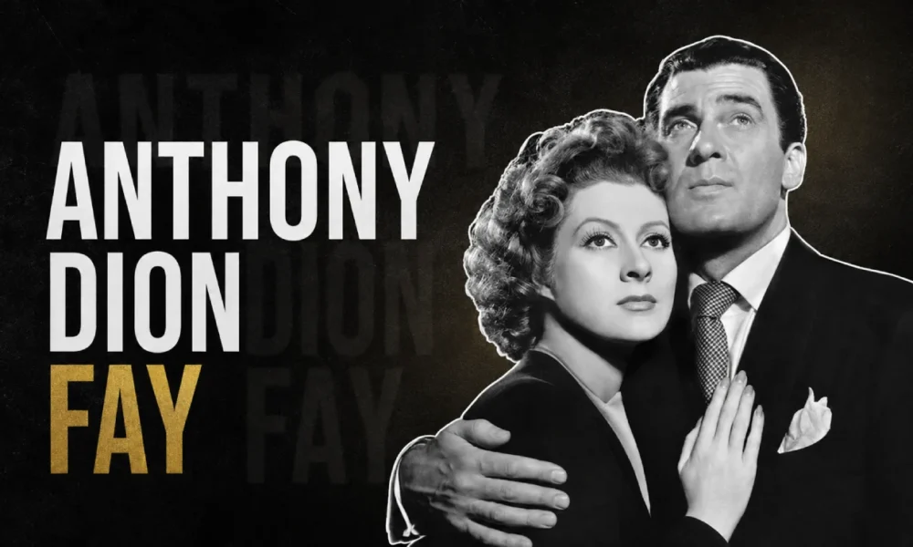 Anthony Dion Fay and Barbara Stanwyck in a classic Hollywood scene
