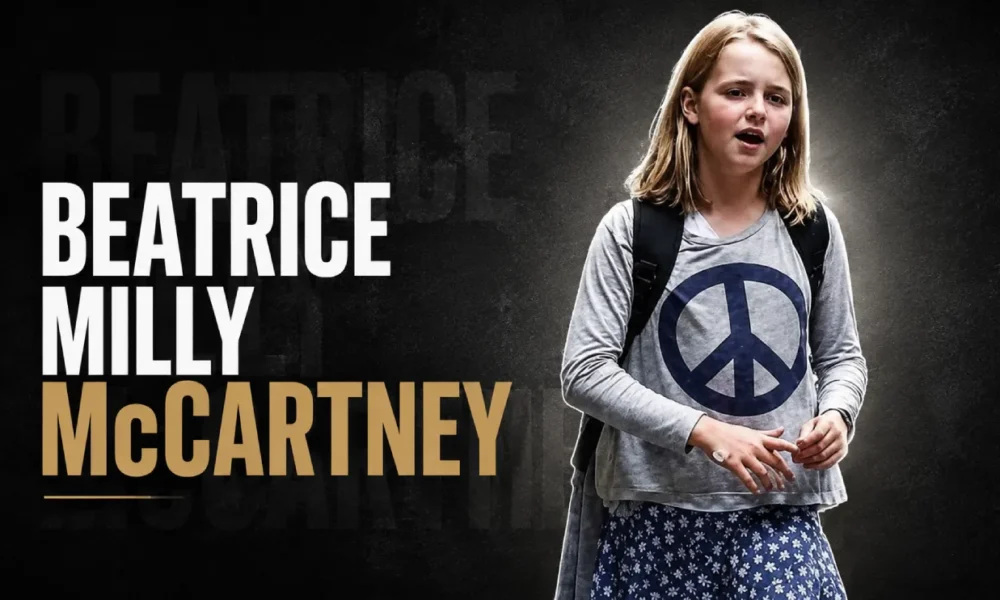 Beatrice Milly McCartney during a rare public appearance