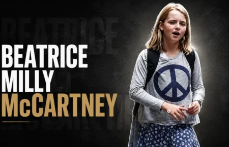 Beatrice Milly McCartney during a rare public appearance