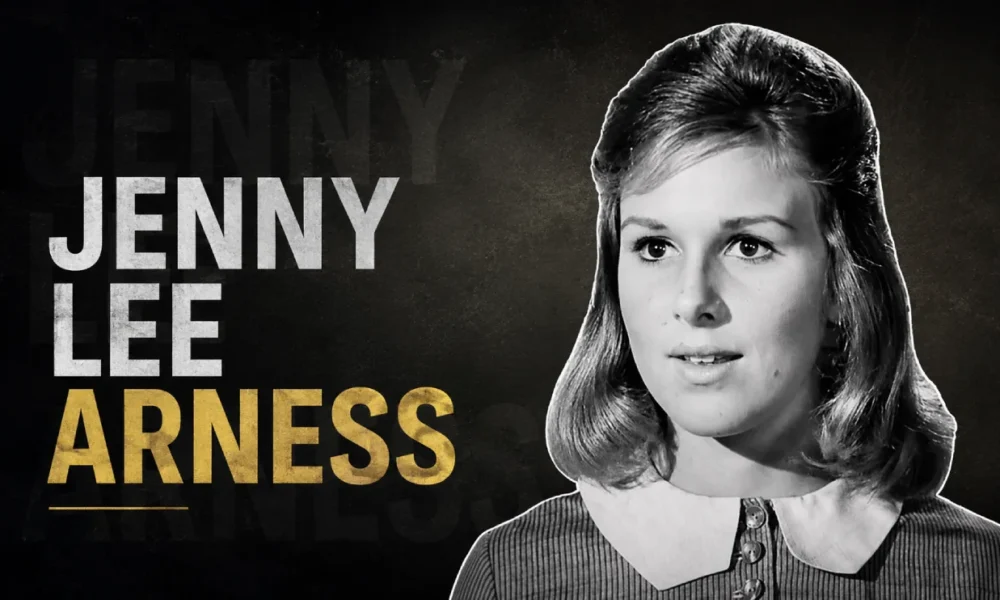 Jenny Lee Arness in a vintage black-and-white scene