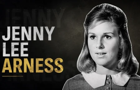Jenny Lee Arness in a vintage black-and-white scene