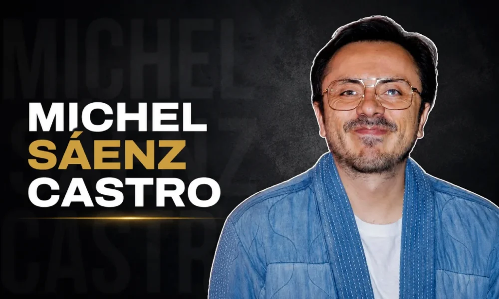 Michel Sáenz Castro, filmmaker and producer, in a blue jacket